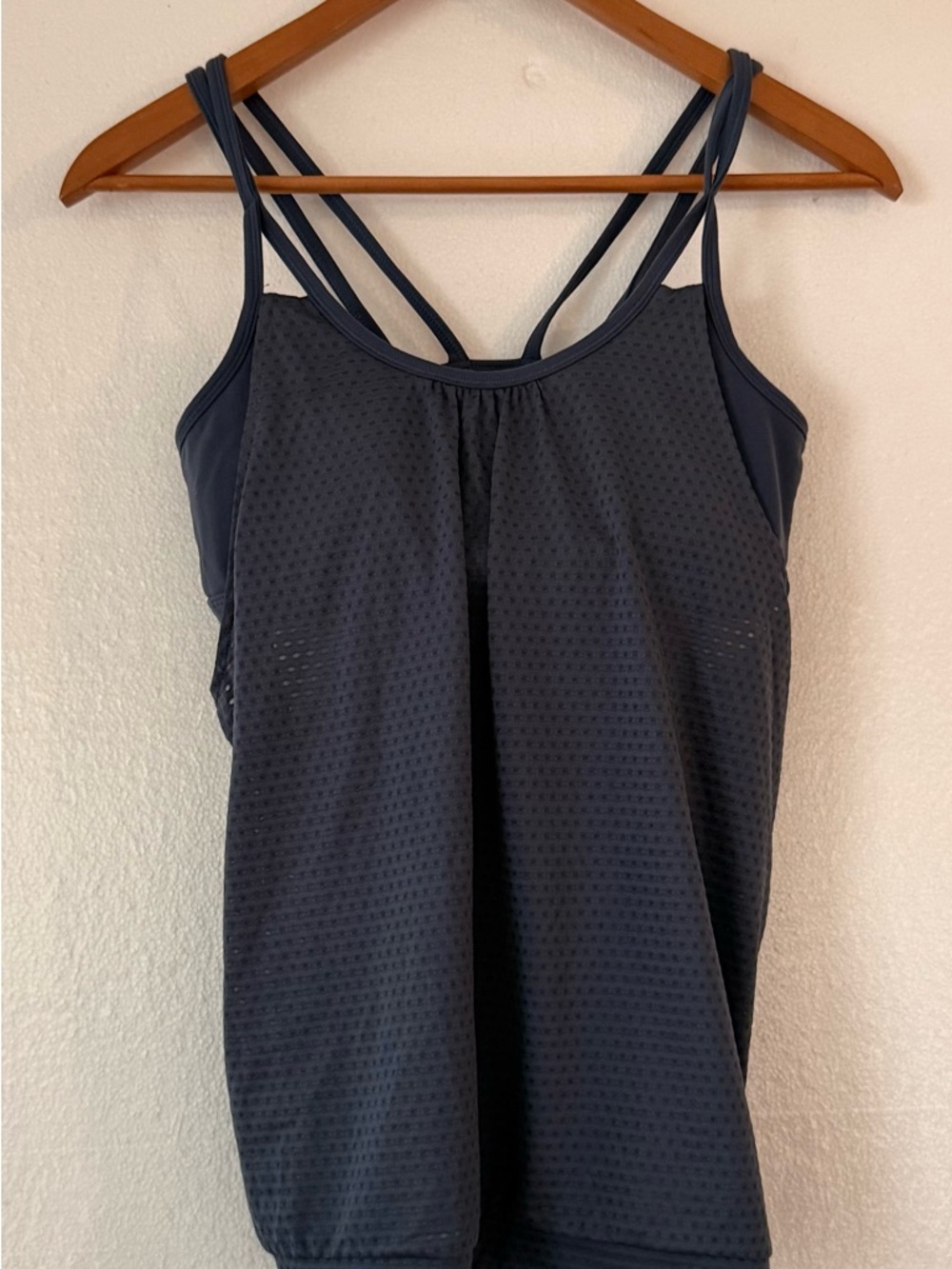 Athleta Navy Double-Strap Performance Tank